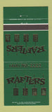 Matchbook Cover - Rafters DiMiceli's Oak Creek WI 30 Strike