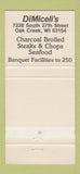 Matchbook Cover - Rafters DiMiceli's Oak Creek WI 30 Strike