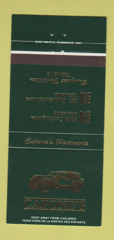Matchbook Cover - Capone's Restaurant 30 Strike