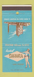 Matchbook Cover - Hotel Sahara Casino Las Vegas NV Tonga Room 30 Strike