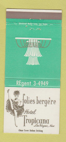 Matchbook Cover - Hotel Tropicana Las Vegas NV girlie casino 30 Strike