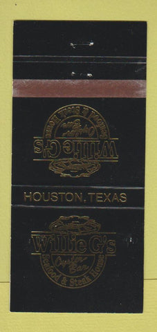 Matchbook Cover - Willie G's Seafood Steak Houston TX 30 Strike