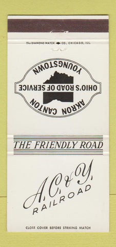 Matchbook Cover - Akron Canton Youngstown Railroad AC&Y 30 Strike