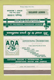 Matchbook Cover - Michigan Advertising Distributing Detroit MI 40 Strike