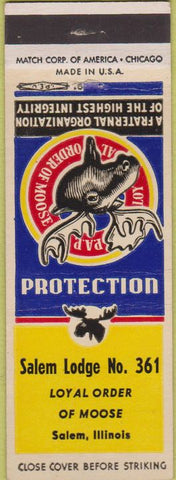 Matchbook Cover - Matchbook Cover Moose Lodge Salem IL