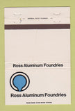 Matchbook Cover - Ross Aluminum Foundry Sidney OH 40 Strike