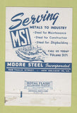 Matchbook Cover - Moore Steel New Orleans LA 40 Strike