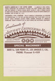 Matchbook Cover - Aircraft Engineering Los Angeles CA #2 Lockheed 40 Strike