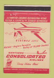 Matchbook Cover - Northern Consolidated Airlines WEAR Alaska AK 40 Strike
