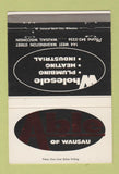 Matchbook Cover - Able Pluming Heating Supply Wausau WI 40 Strike