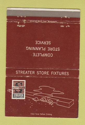 Matchbook Cover - Streater Store Fixtures Minneapolis MN Convention 40 Strike