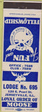 Matchbook Cover - Matchbook Cover Moose Lodge Jerseyville IL
