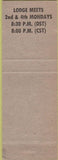 Matchbook Cover - Matchbook Cover Moose Lodge Jerseyville IL