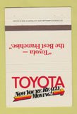 Matchbook Cover - Toyota 40 Strike