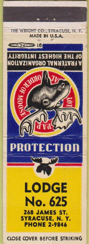 Matchbook Cover - Matchbook Cover Moose Lodge Syracuse NY