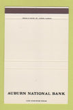 Matchbook Cover - Auburn National Bank AL SAMPLE 40 Strike
