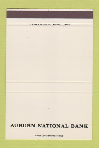 Matchbook Cover - Auburn National Bank AL SAMPLE 40 Strike