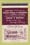 Matchbook Cover - Ancient Mariner Cafe Mystic CT SAMPLE 40 Strike
