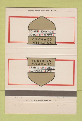 Matchbook Cover - Southern Command Army Air Force Exchange Service 40 Strike
