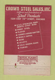 Matchbook Cover - Crown Steel Sales Chicago IL 40 Strike