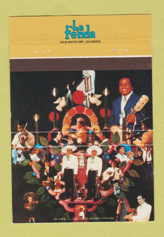 Matchbook Cover - La Fonda Mexican Restaurant Los Angeles CA 40 Strike