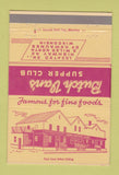 Matchbook Cover - Butch Van's Supper Club Kewaunee WI 40 Strike