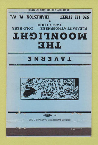 Matchbook Cover - The Moonlight Charleston WV 40 Strike