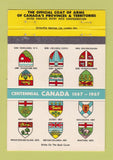 Matchbook Cover - Coat of Arms Canada Provinces 1967 Centennial 40 Strike