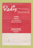 Matchbook Cover - Radix Wire Cleveland OH IMPRINT WEAR 40 Strike