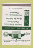 Matchbook Cover - Clinton County Bank Wilmington New Vienna OH 40 Strike