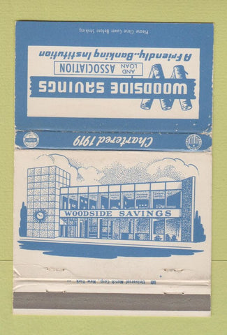 Matchbook Cover - Woodside Savings New York City Flushing NY 40 Strike