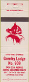 Matchbook Cover - Matchbook Cover Moose Lodge Greeley Evans CO