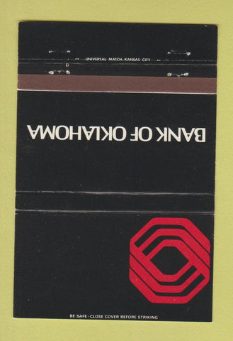 Matchbook Cover - Bank Of Oklahoma OK  40 Strike