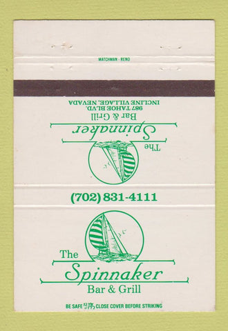 Matchbook Cover - Spinnaker Bar Grill Incline Village NV 40 Strike