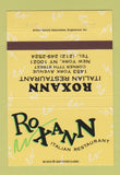 Matchbook Cover - Roxann Italian Restaurant New York City 40 Strike