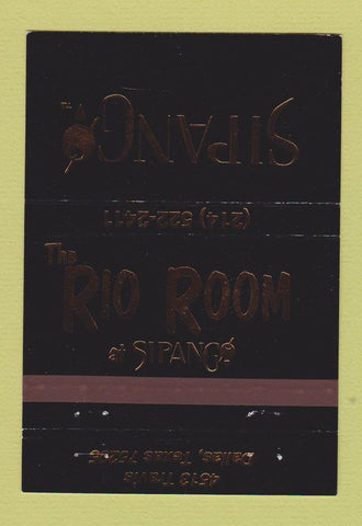 Matchbook Cover - Sipang Rio Room Dallas TX 40 Strike
