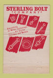 Matchbook Cover - Sterling Bolt Chicago IL WEAR 40 Strike