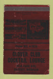 Matchbook Cover - Clover Club Cocktail Lounge Detroit MI WEAR SAMPLE 40 Strike