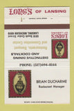 Matchbook Cover - Long's of Lansing Restaurant MI 40 Strike