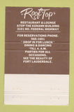 Matchbook Cover - Roof Top Restaurant Fort Lauderdale FL 40 Strike