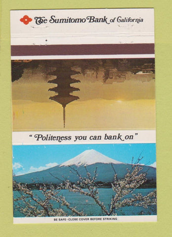 Matchbook Cover - Sumitomo Bank of California San Francisco CA 40 Strike