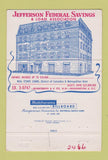 Matchbook Cover - Jefferson Federal Savings Washington DC 40 Strike