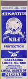 Matchbook Cover - Matchbook Cover Moose Lodge Galesburg IL