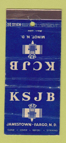 Matchbook Cover - KSJB Radio Jamestown Fargo KCJB Minot ND WORN 30 Stick