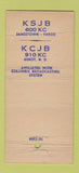 Matchbook Cover - KSJB Radio Jamestown Fargo KCJB Minot ND WORN 30 Stick