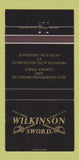 Matchbook Cover - Wilkinson Sword  30 Strike