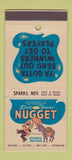 Matchbook Cover - Dick Graves' Nugget Casino Sparks NV 30 Stick