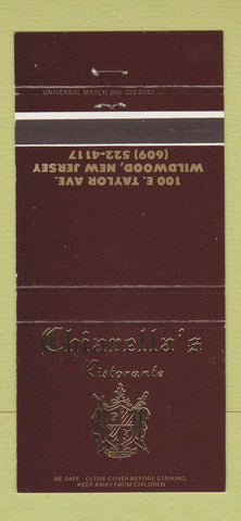 Matchbook Cover - Chiarella's Ristorante Wildwood NJ 30 Strike