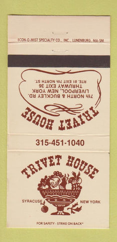 Matchbook Cover - Trivet House Syracuse NY 30 Strike