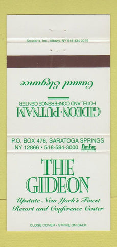 Matchbook Cover - The Gideon Putnam Hotel Saratoga Springs NY 30 Strike